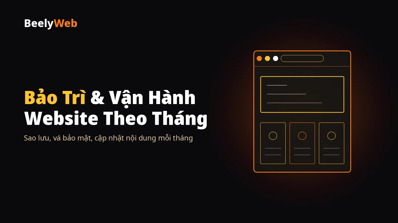 Bảo trì và vận hành website theo tháng